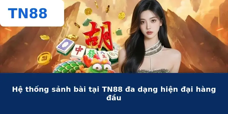 Hệ thống sảnh bài tại TN88 đa dạng hiện đại hàng đầu